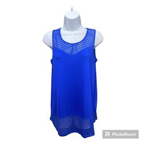 CABLE & GAUGE NWT Angelfish Blue (Royal) Dressy Tank Size Medium